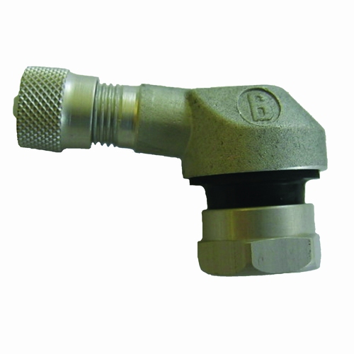 ventil ALU 90° 11,3mm - stříbrný