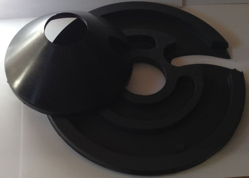 krytka plast. talíř+konus 3+3 ks